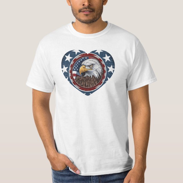 Camiseta Águila calva patriótica de EE. UU. (Anverso)