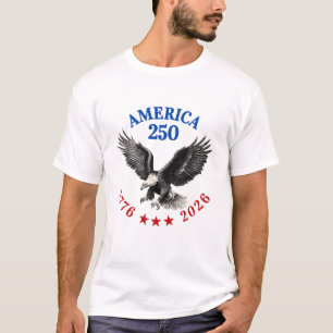 Camiseta Águila calva patriótica del 250 aniversario de EE.