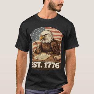 Camiseta Águila Calva Patriótica Padre Fundador 1776