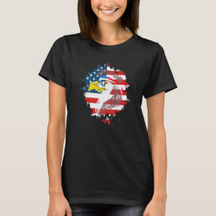Camiseta Águila calva patriótica para hombres Mullet Eagle