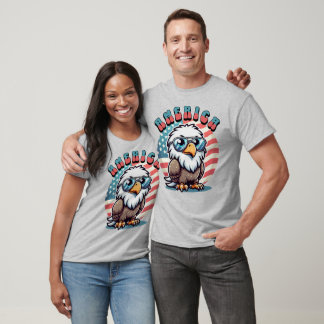 Camiseta Águila calva retro americana