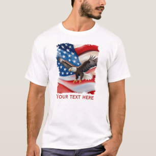 Camiseta Águila calva y bandera de EE. UU. 4 de julio