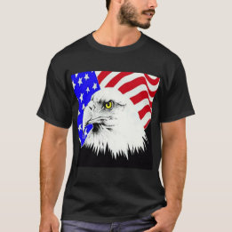 Camiseta Águila calva y bandera estadounidense