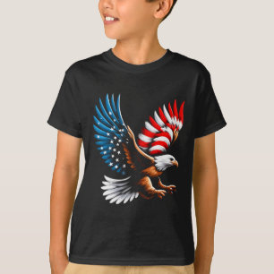 Camiseta Águila Calva Y Bandera Patriótica Estadounidense 4