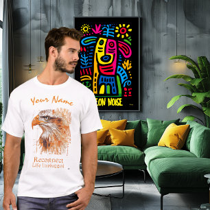 Camiseta Águila Cibernética Naranja – Reconectar Nombre Per