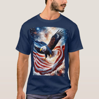 Camiseta Águila colorida en vuelo