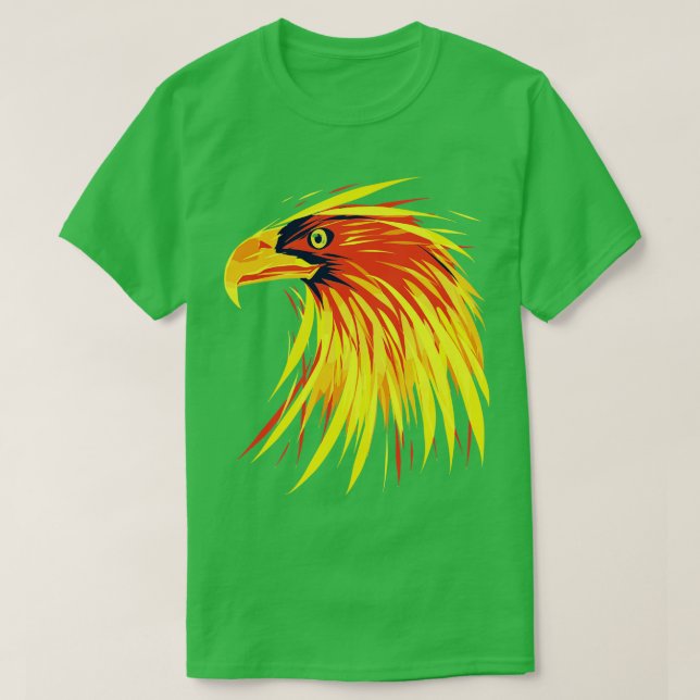 Camiseta Águila De Águila Quemadora De Fuego (Diseño del anverso)