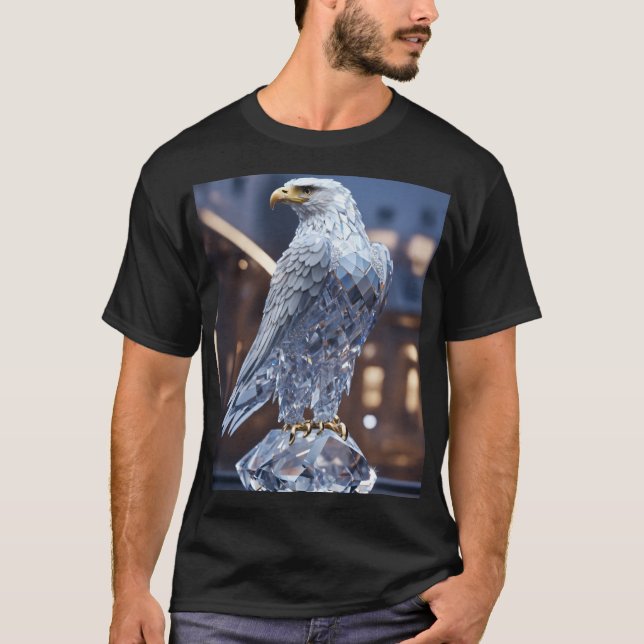 Camiseta Águila de cristal blanco - Diseño de 4K inspirado  (Anverso)