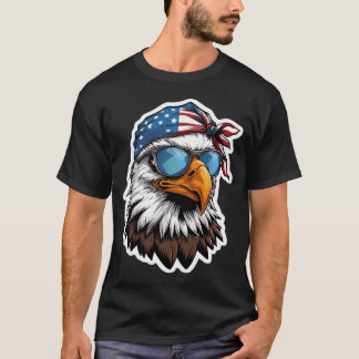 Camiseta Águila de dibujos animados con bandana