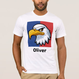 Camiseta Águila de dibujos animados patrióticos personaliza