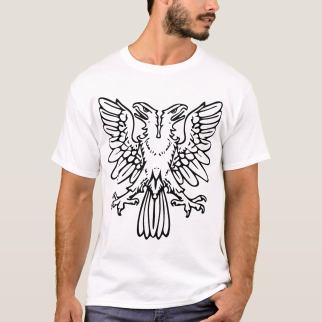 Camiseta Águila de dos cabezas - Negro (Anverso)