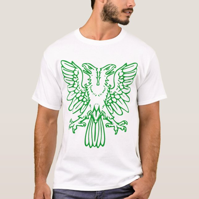 Camiseta Águila de dos cabezas - Verde de hierba (Anverso)