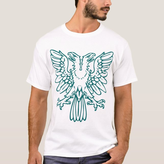 Camiseta Águila de dos cabezas - Verde musgo (Anverso)