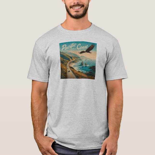 Camiseta Águila de la autopista de la costa del Pacífico (Anverso)