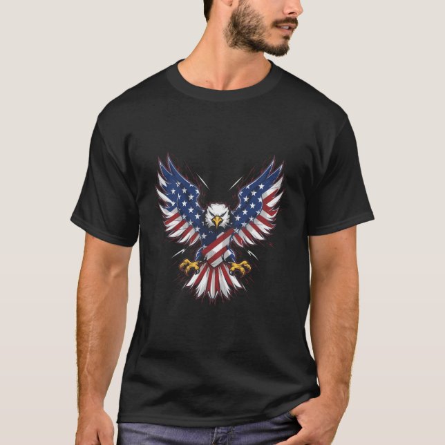 Camiseta Águila de la bandera de los Estados Unidos (Anverso)