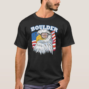 Camiseta Águila de la ciudad de Boulder Bandera estadounide