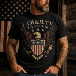 Camiseta Águila de la Libertad Americana Vintage
