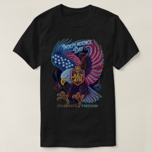 Camiseta Águila de la Libertad Brillante: Arte Eléctrico de