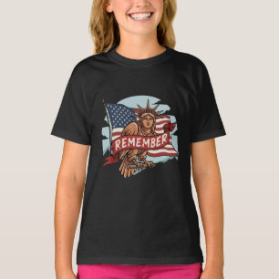 Camiseta Águila de la Libertad Patriótica Gráfica "Recuerda
