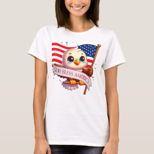Camiseta Águila Dios bendiga a Estados Unidos Bandera Patri
