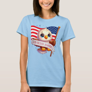 Camiseta Águila Dios bendiga a Estados Unidos Bandera Patri