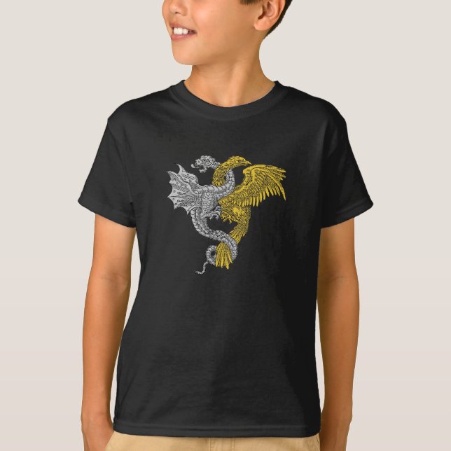 Camiseta Águila dorada y dragón plateado (Anverso)