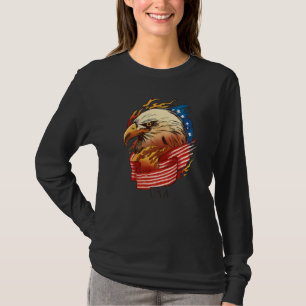 Camiseta Águila Estadounidense 4 De Julio Gráfico Patriótic