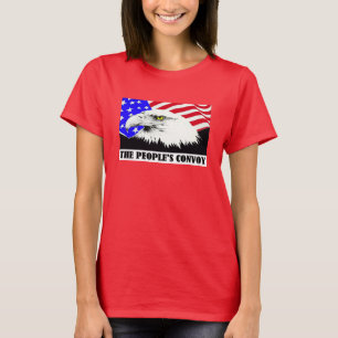 Camiseta Águila estadounidense del convoy del pueblo