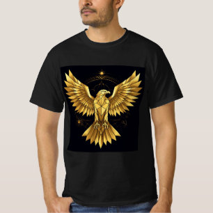 Camiseta Águila Geométrica Dorada