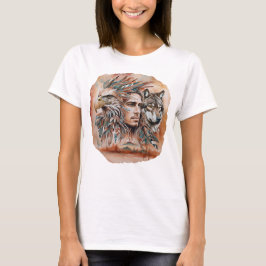 Camiseta Águila - Hombre - Lobo - arte acuarela 1 - Fan Fun