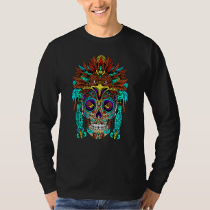 Camiseta Águila Huichol Cráneo Mexicano Azúcar Cráneo Calav