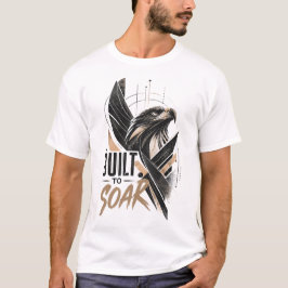 Camiseta Águila Inspiradora Construida para Volar Gráfica