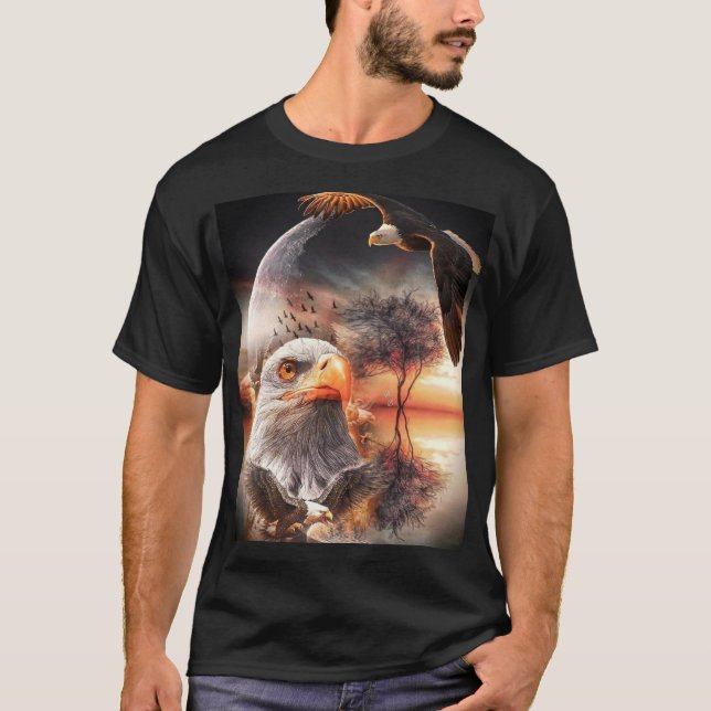 Camiseta "Águila Majestuosa - Arando por los cielos artísti (Anverso)