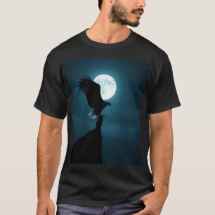 Camiseta Águila majestuosa en gráfico artístico de bosque a