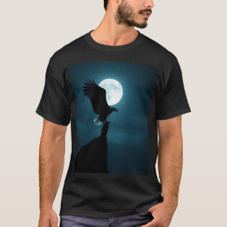 Camiseta Águila majestuosa en gráfico artístico de bosque a