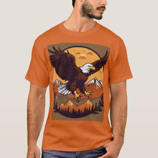 Camiseta "Águila majestuosa: Escalas y dibujos intrincados