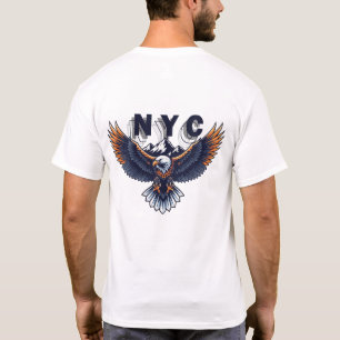 Camiseta Águila Majestuosa Sobre el Horizonte de NYC – Nuev