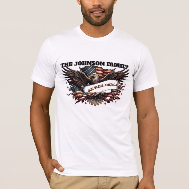 Camiseta Águila ondulada entrelazada personalizada (Anverso)
