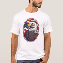 Camiseta "Águila Orgullosa y gráfica de la bandera estadoun