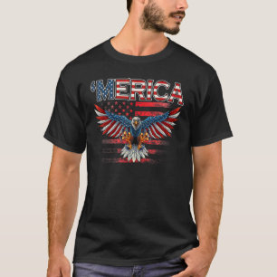 Camiseta Águila Patriótica 4 De Julio Bandera Estadounidens