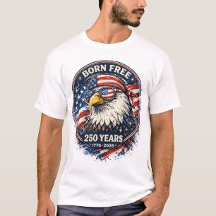 Camiseta Águila Patriótica Águila Libre 250 Años EE. UU.