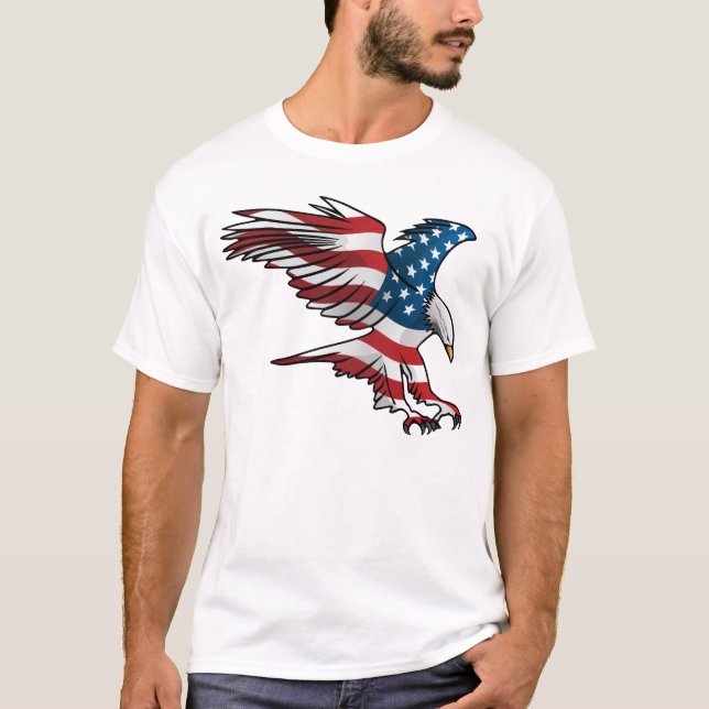 Camiseta Águila Patriótica Americana (Anverso)