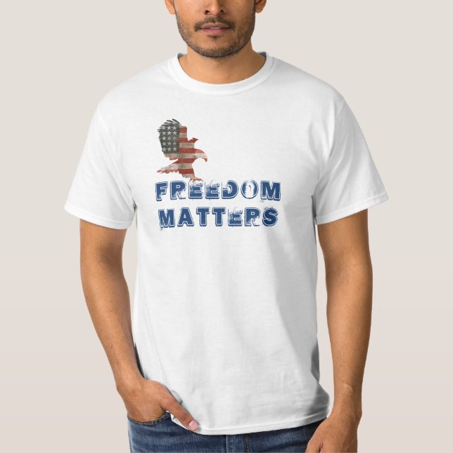 Camiseta Águila Patriótica con cita de la libertad (Anverso)
