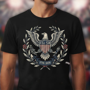Camiseta Águila Patriótica con Motivo del Patrimonio USA 25