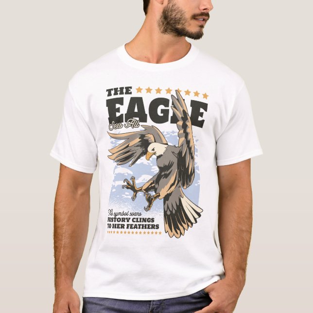 Camiseta Águila Patriótica con “The American Eagle”  (Anverso)