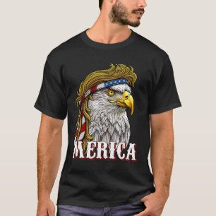 Camiseta - Águila Patriótica De La Bandera Estadounidense D
