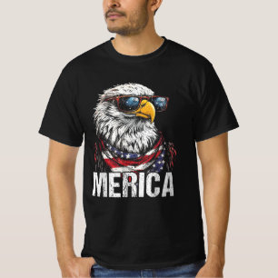 Camiseta Águila Patriótica de Merica Bald Eagle 4 de julio