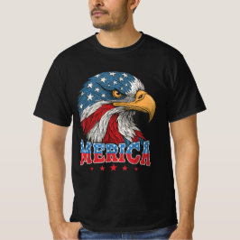 Camiseta Águila Patriótica de Merica Bald Eagle 4 de julio