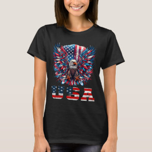 Camiseta Águila Patriótica Diseño De Bandera De Usa Gráfico