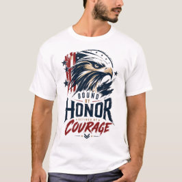 Camiseta Águila Patriótica Honor Coraje Gráfico